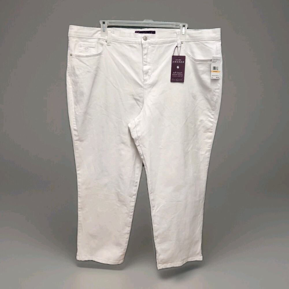 Gloria Vanderbilt Amanda Jeans 24W Short Tapered White Classic Rise 45x27